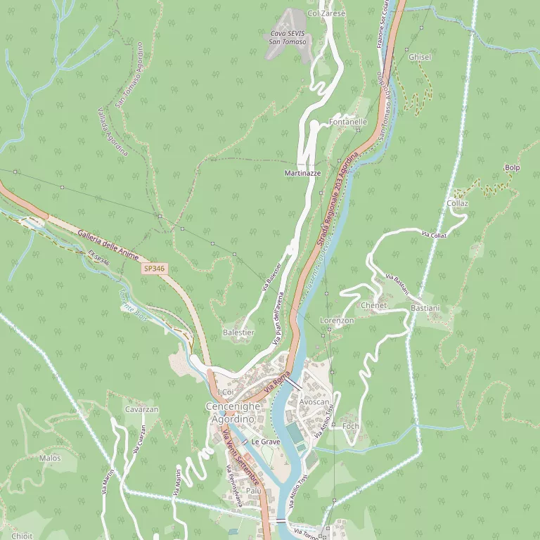 Mappa CENCENIGHE AGORDINO