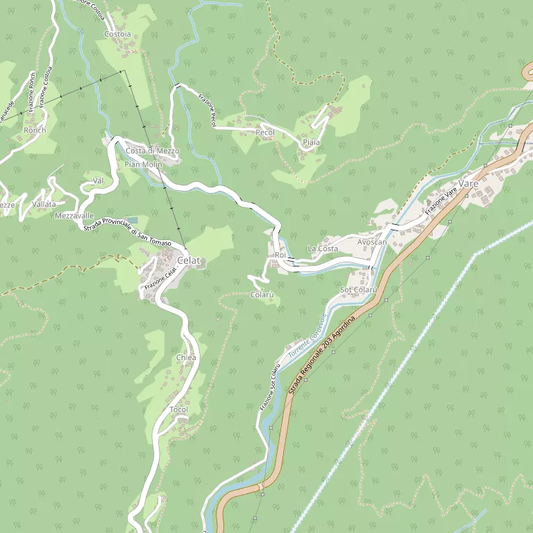 Mappa SAN TOMASO AGORDINO