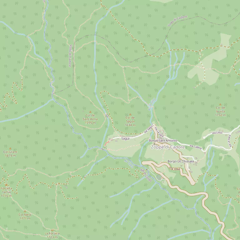 Mappa ZOPPE' DI CADORE