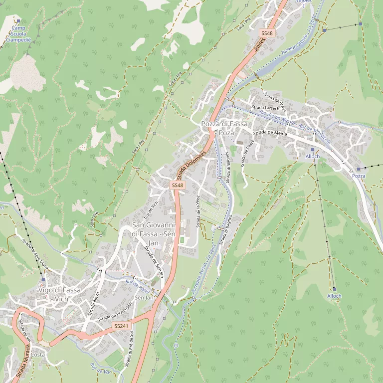 Mappa SAN GIOVANNI DI FASSA - SEN JAN