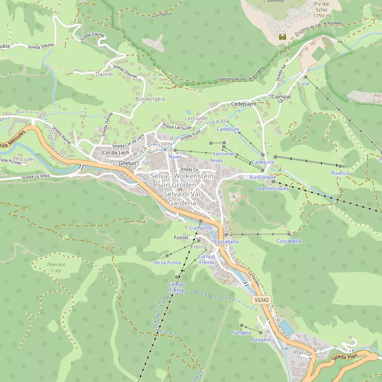 Mappa SELVA DI VAL GARDENA