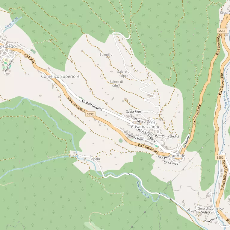 Mappa COMELICO SUPERIORE