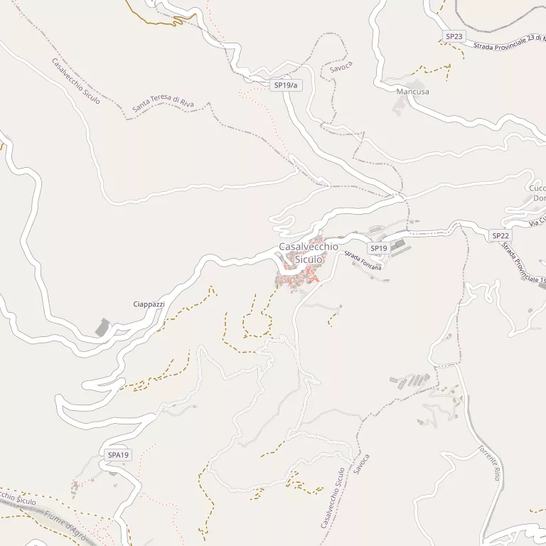 Mappa CASALVECCHIO SICULO