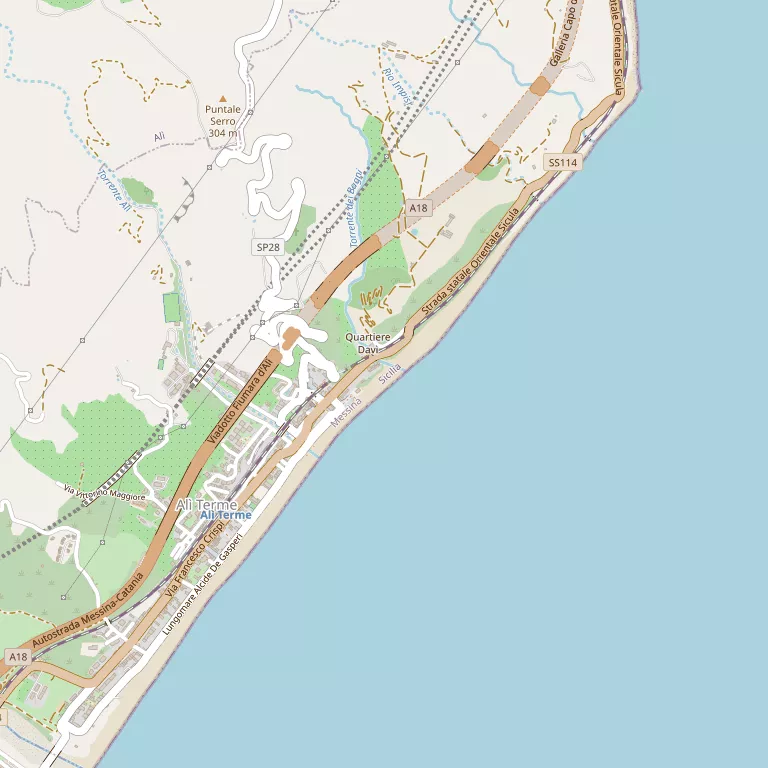 Mappa ALI' TERME