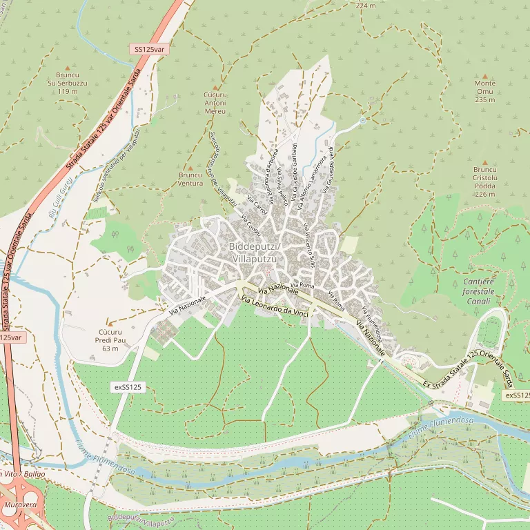 Mappa VILLAPUTZU