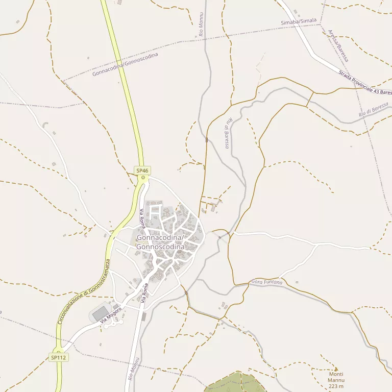 Mappa GONNOSCODINA