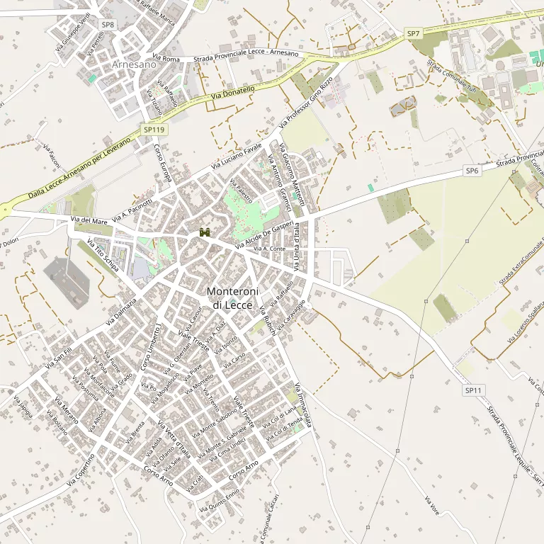 Mappa MONTERONI DI LECCE