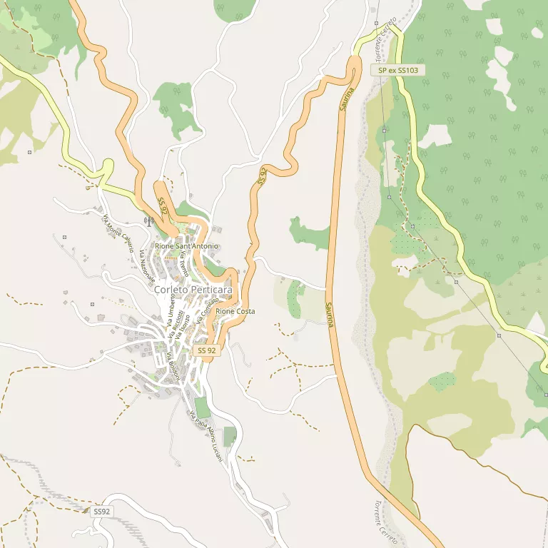 Mappa CORLETO PERTICARA