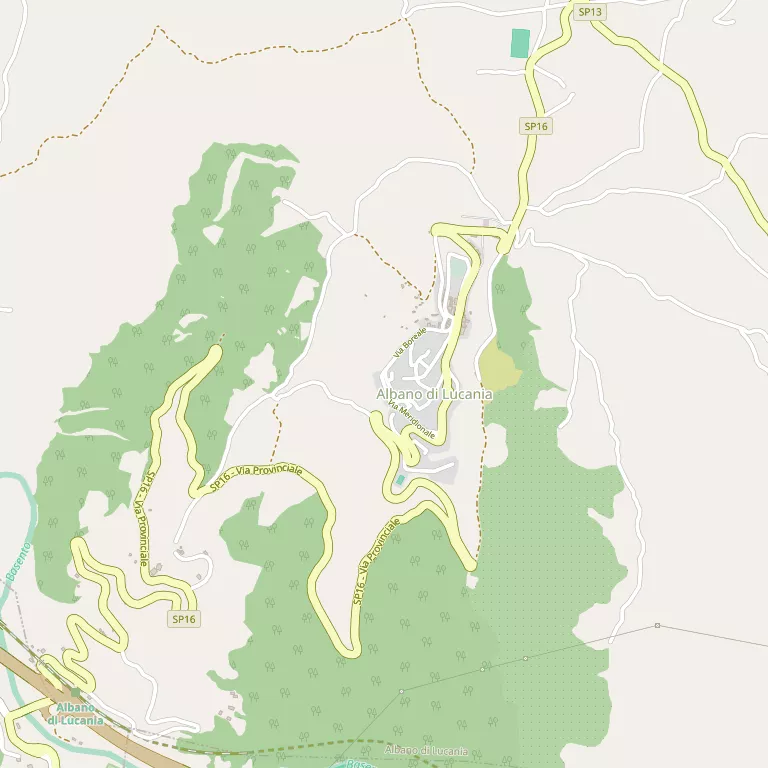 Mappa ALBANO DI LUCANIA