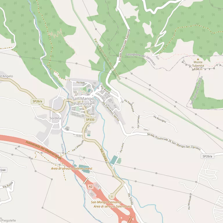 Mappa SAN MANGO PIEMONTE