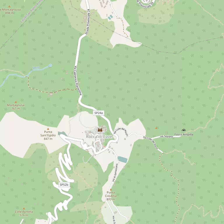Mappa ROCCA DI CAVE