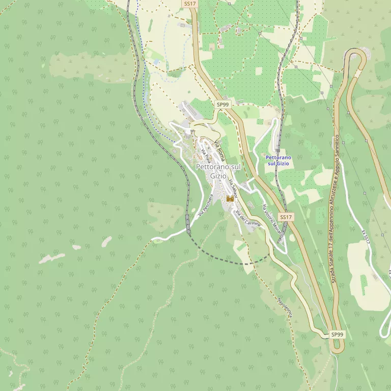 Mappa PETTORANO SUL GIZIO