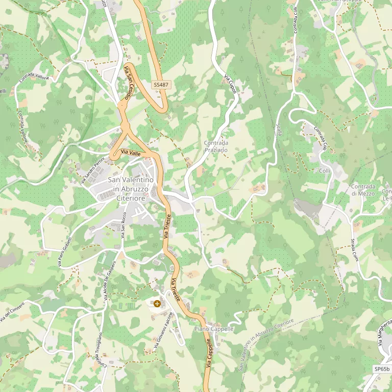 Mappa SAN VALENTINO IN ABRUZZO CITERIORE