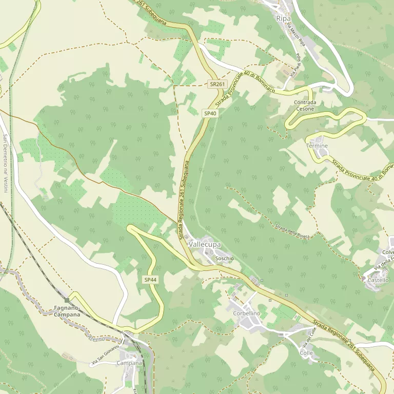Mappa FAGNANO ALTO