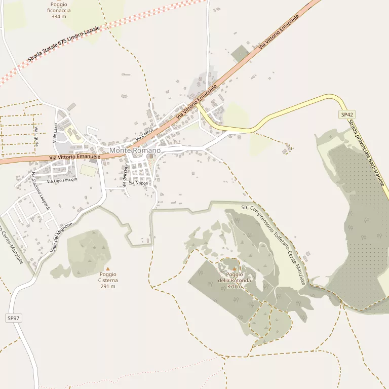 Mappa MONTE ROMANO