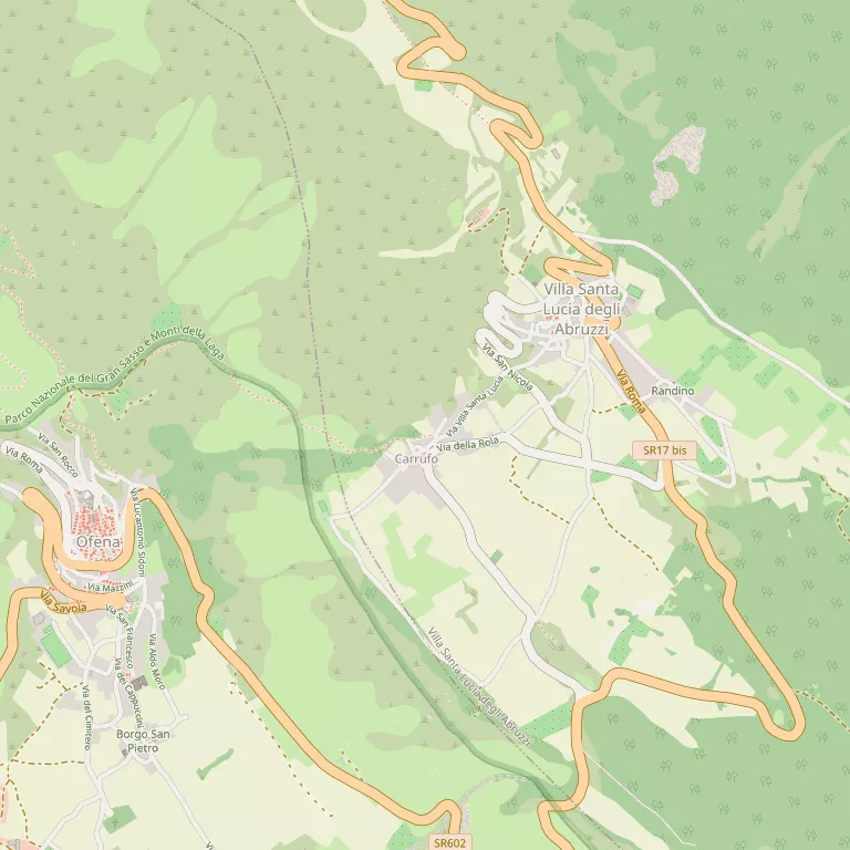 Mappa VILLA SANTA LUCIA DEGLI ABRUZZI