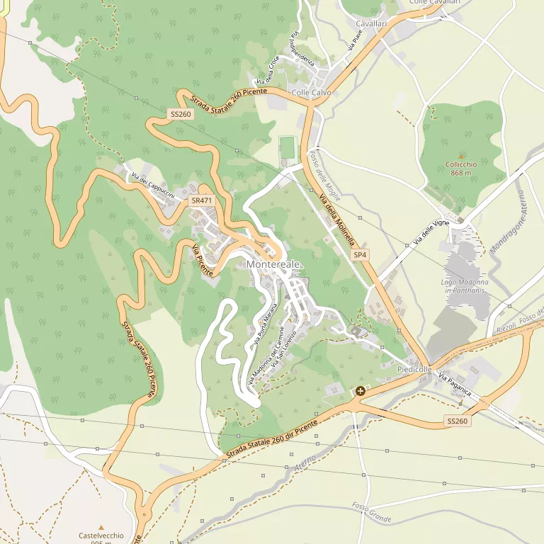 Mappa MONTEREALE