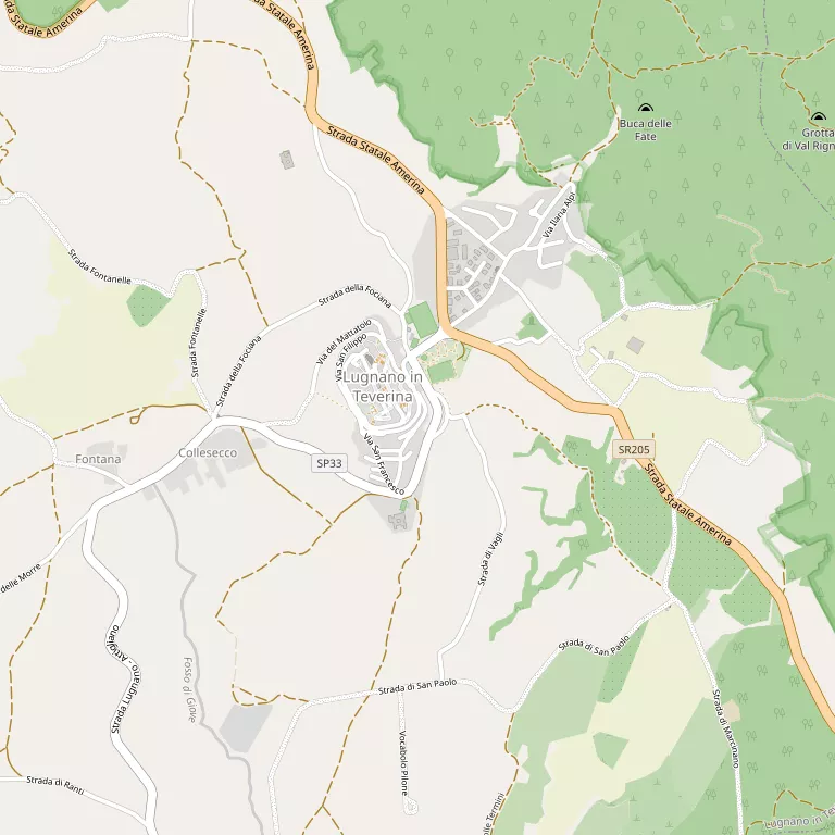 Mappa LUGNANO IN TEVERINA