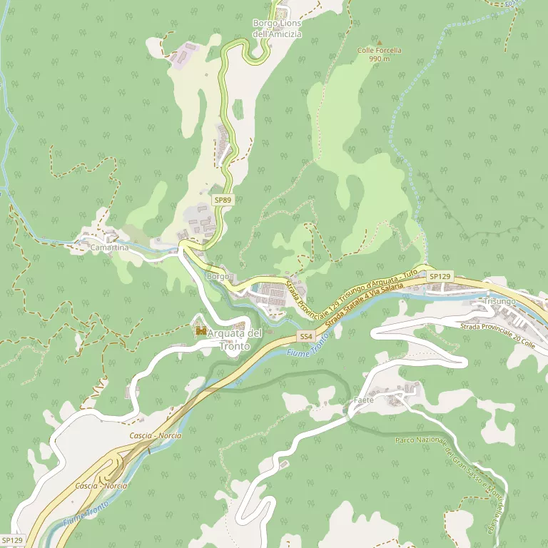 Mappa ARQUATA DEL TRONTO