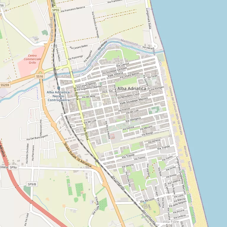 Mappa ALBA ADRIATICA