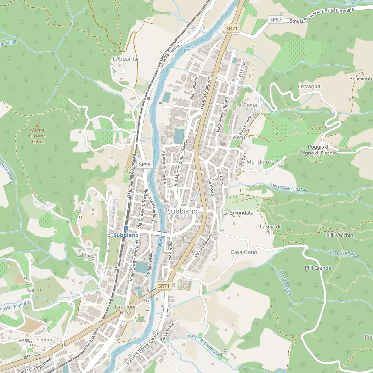 Mappa SUBBIANO