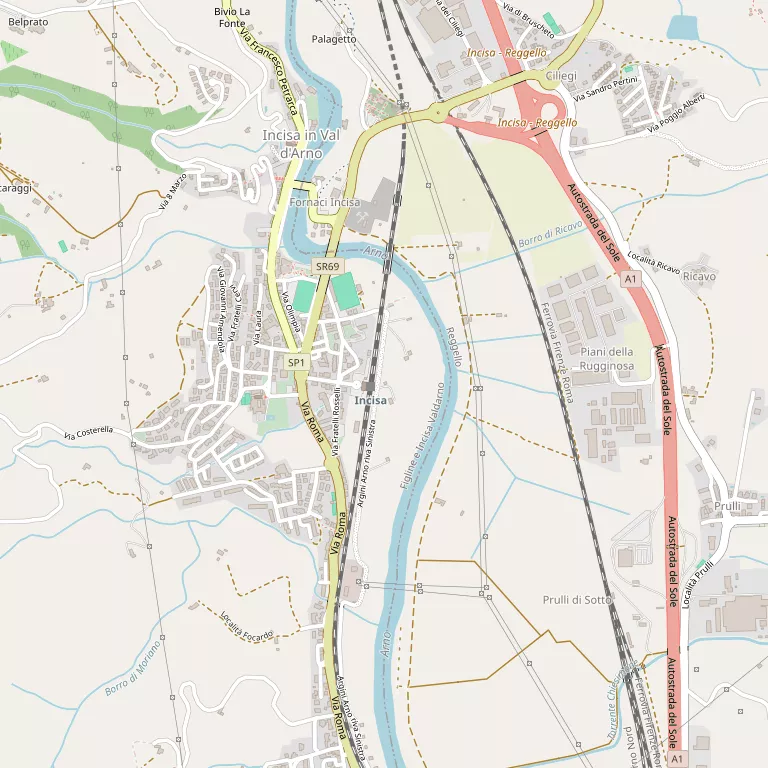Mappa FIGLINE E INCISA VALDARNO
