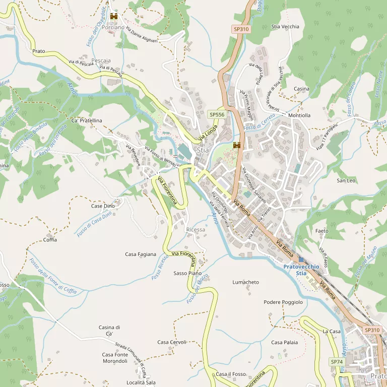 Mappa PRATOVECCHIO STIA