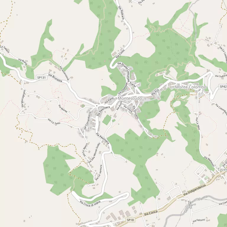 Mappa MONTESCUDO - MONTE COLOMBO