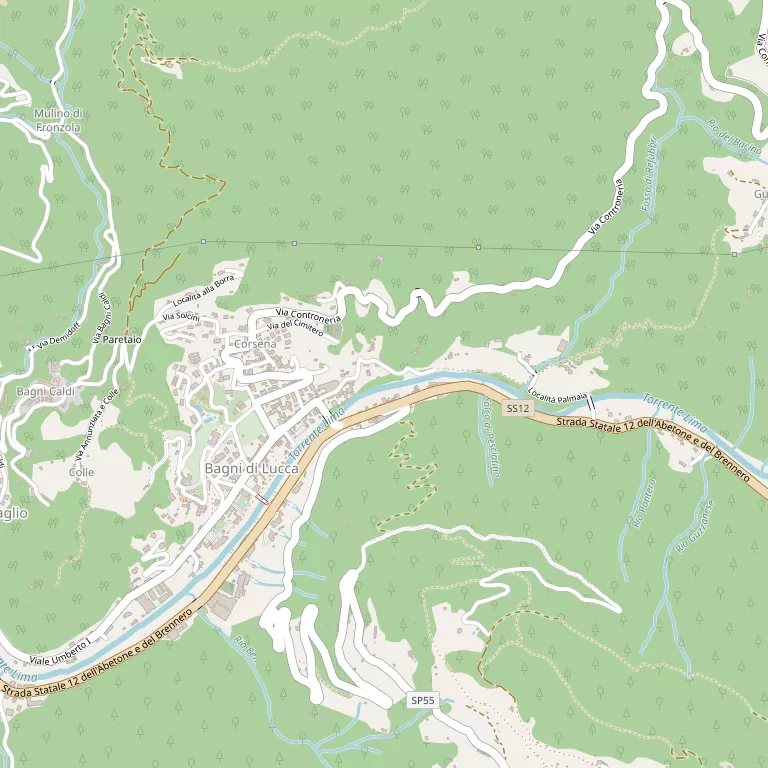 Mappa BAGNI DI LUCCA