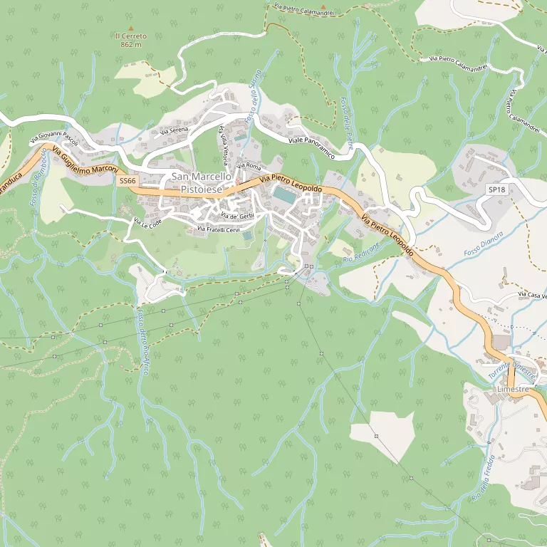 Mappa SAN MARCELLO PITEGLIO