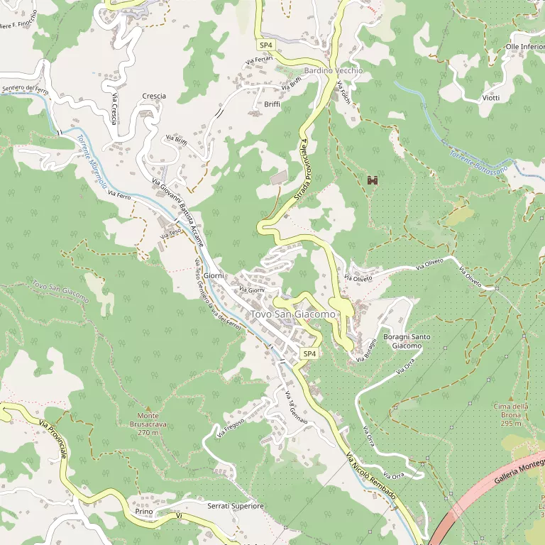 Mappa TOVO SAN GIACOMO