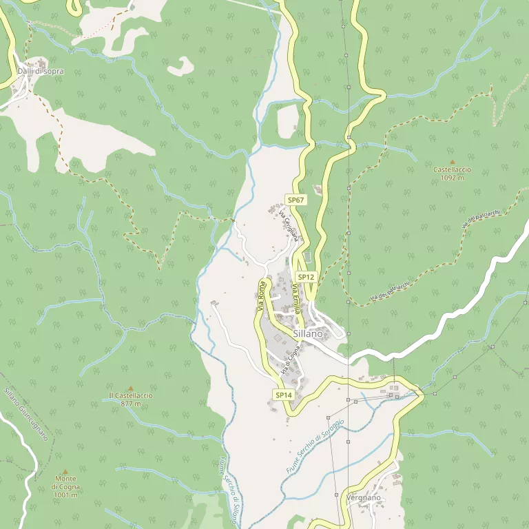 Mappa SILLANO GIUNCUGNANO