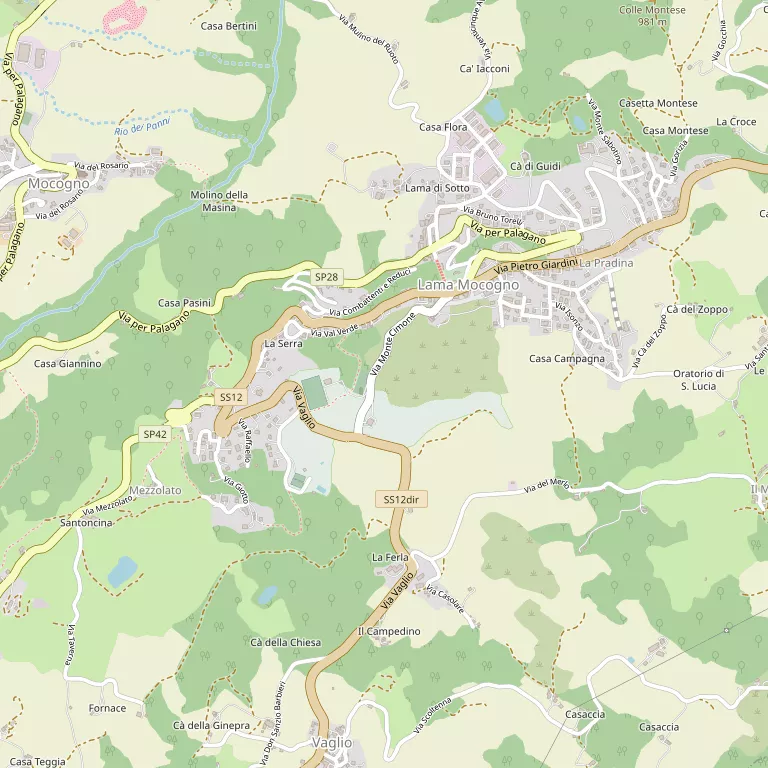 Mappa LAMA MOCOGNO