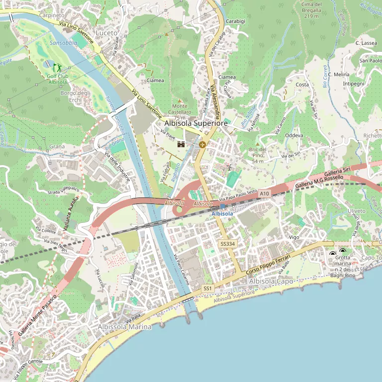 Mappa ALBISSOLA MARINA