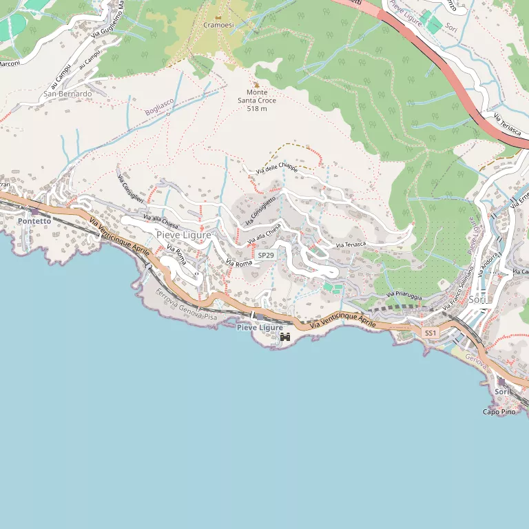 Mappa PIEVE LIGURE