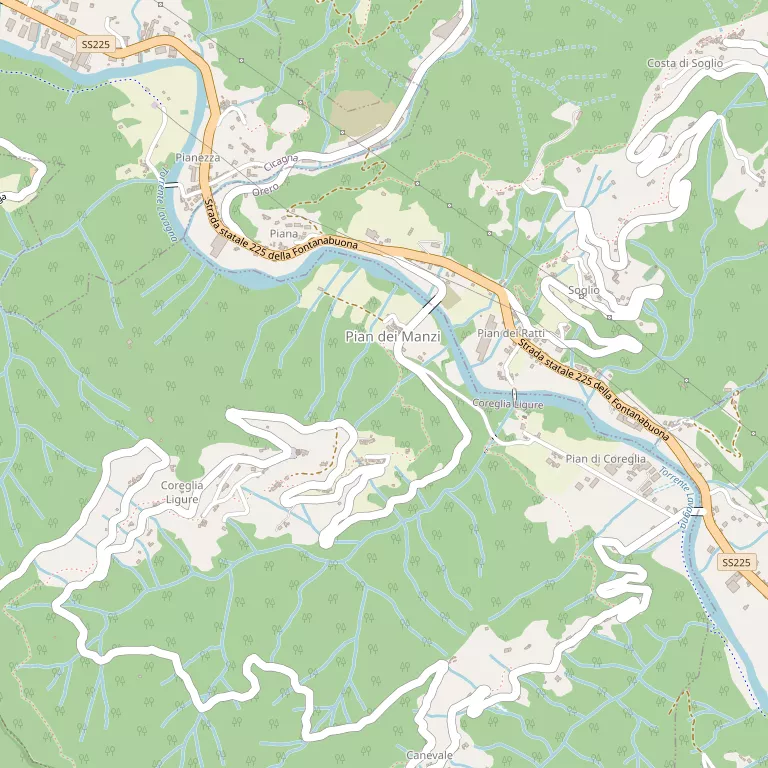 Mappa COREGLIA LIGURE