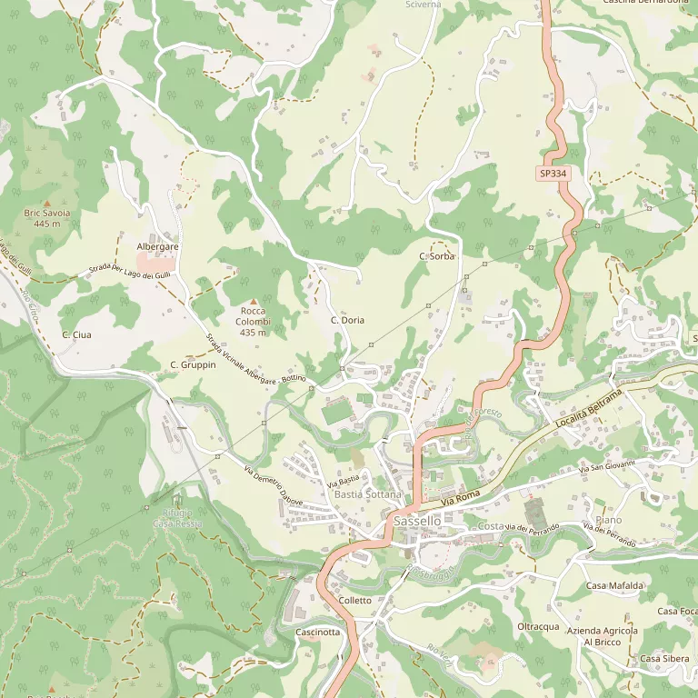 Mappa SASSELLO