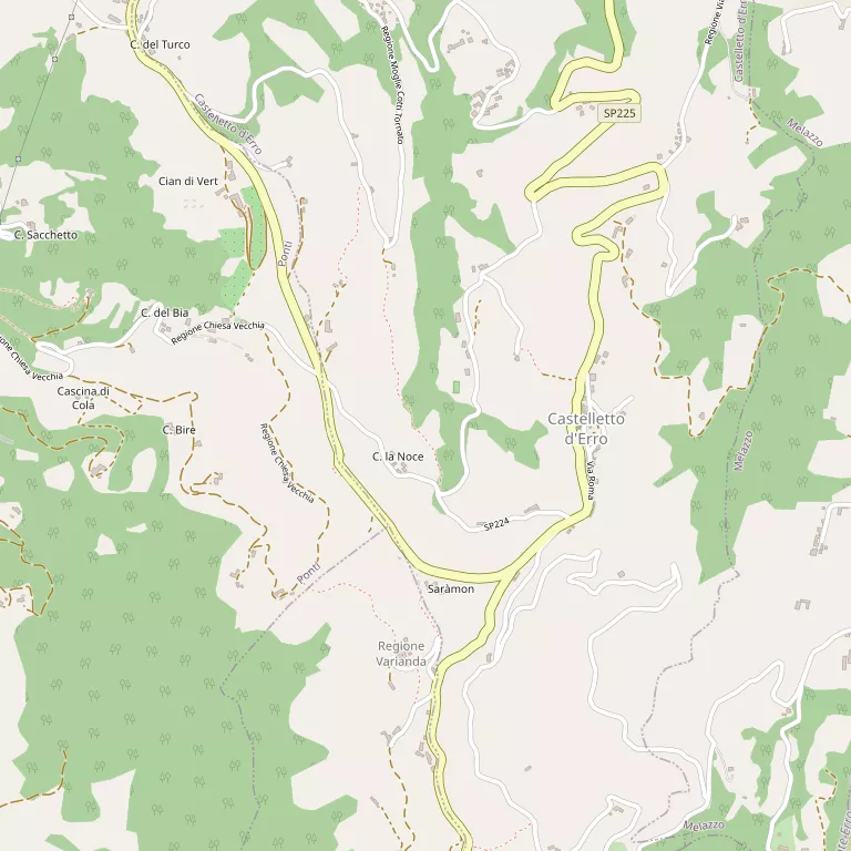 Mappa CASTELLETTO D'ERRO