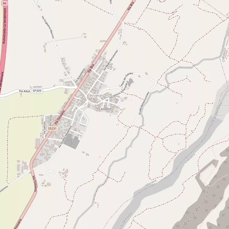 Mappa CERVERE