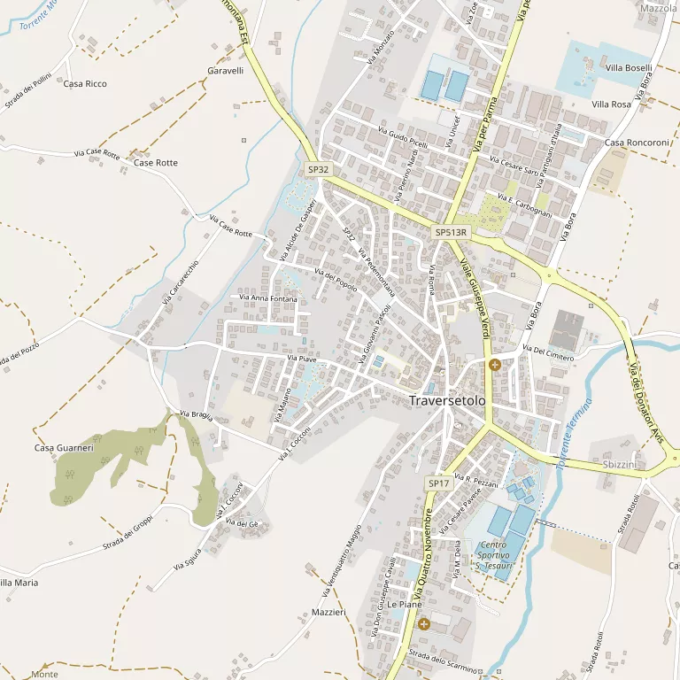 Mappa TRAVERSETOLO