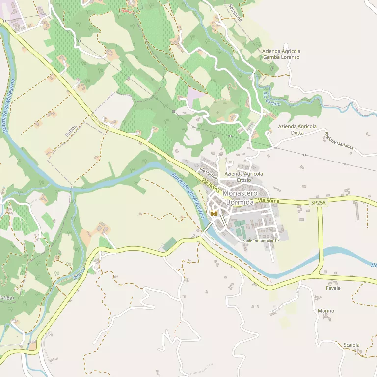 Mappa MONASTERO BORMIDA