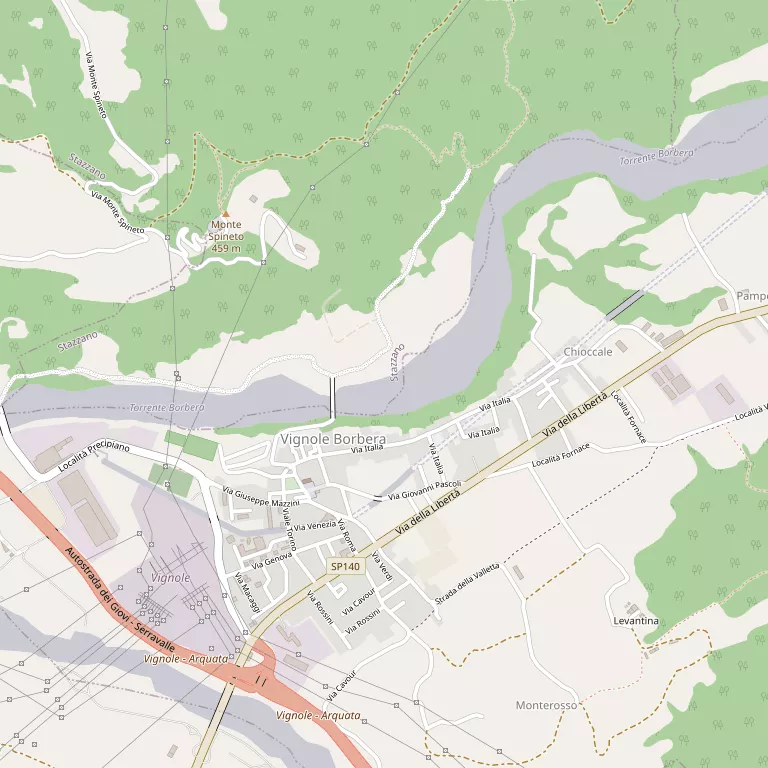 Mappa VIGNOLE BORBERA