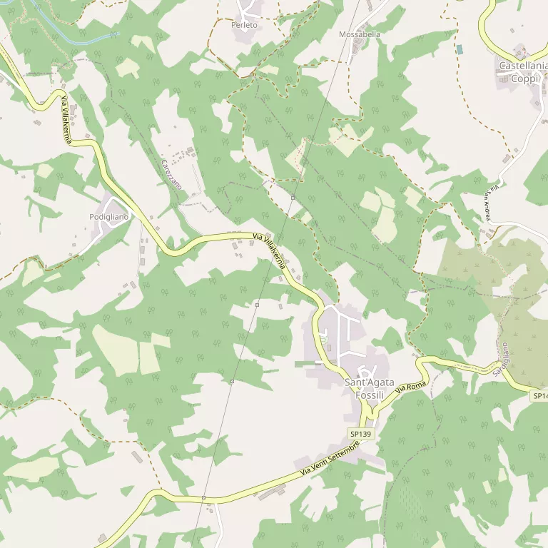 Mappa SANT'AGATA FOSSILI