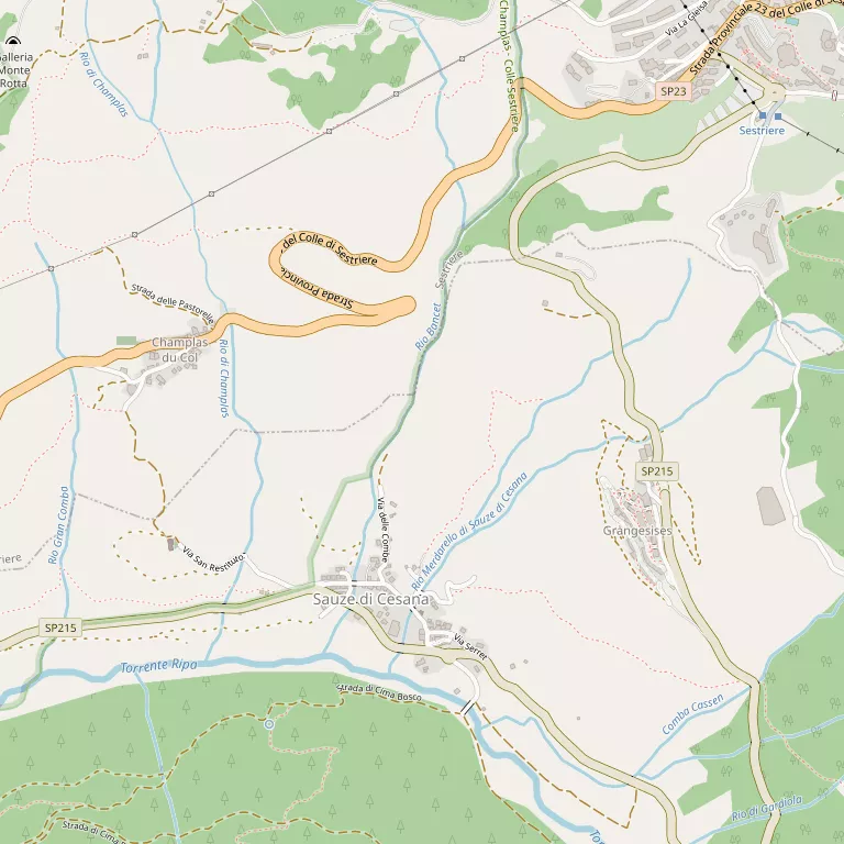 Mappa SAUZE DI CESANA